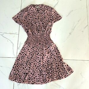 Stellah polka dot smocked dress